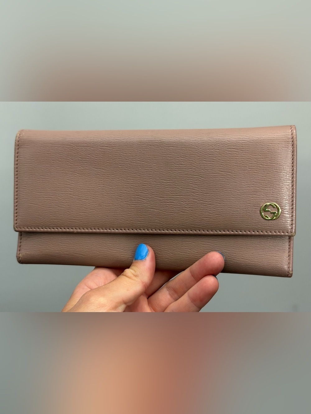 Gucci Old Rose Leather Interlocking G Continental Wallet